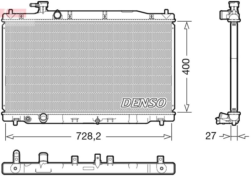 Радіатор, система охолодження двигуна DENSO DRM40050