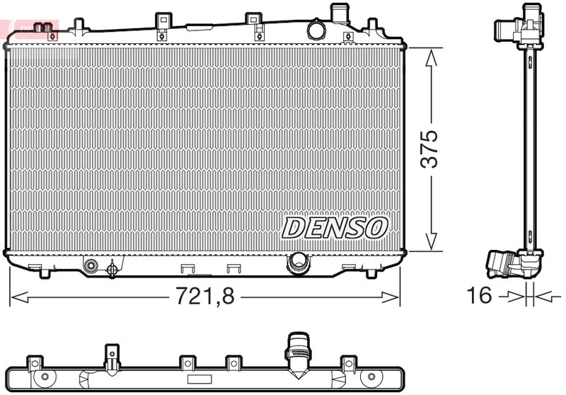 Radiatorius, variklio aušinimas DENSO DRM40056