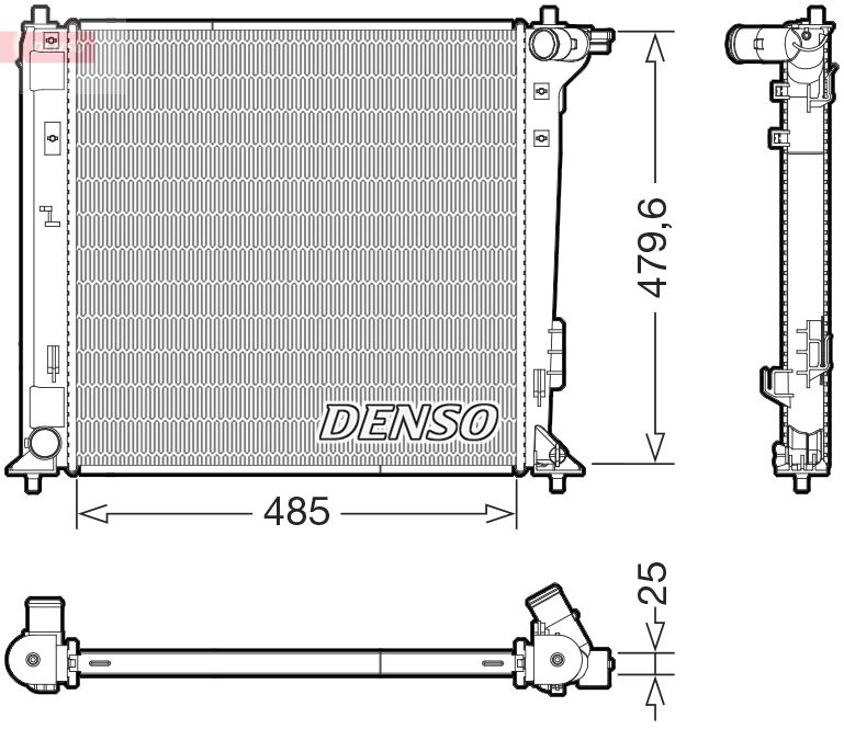 Радіатор, система охолодження двигуна DENSO DRM41031