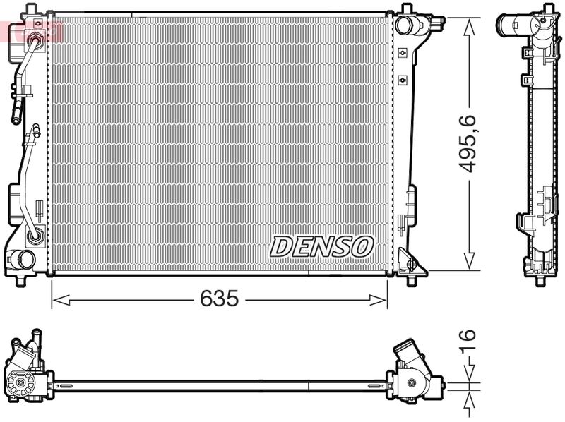 Radiatorius, variklio aušinimas DENSO DRM41036