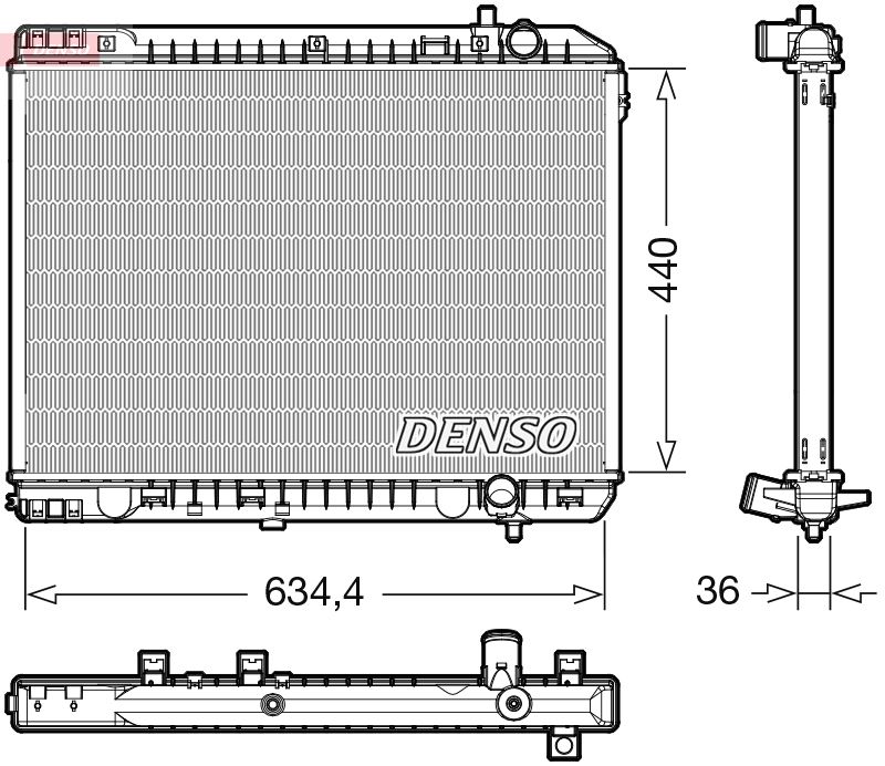 Radiatorius, variklio aušinimas DENSO DRM43008