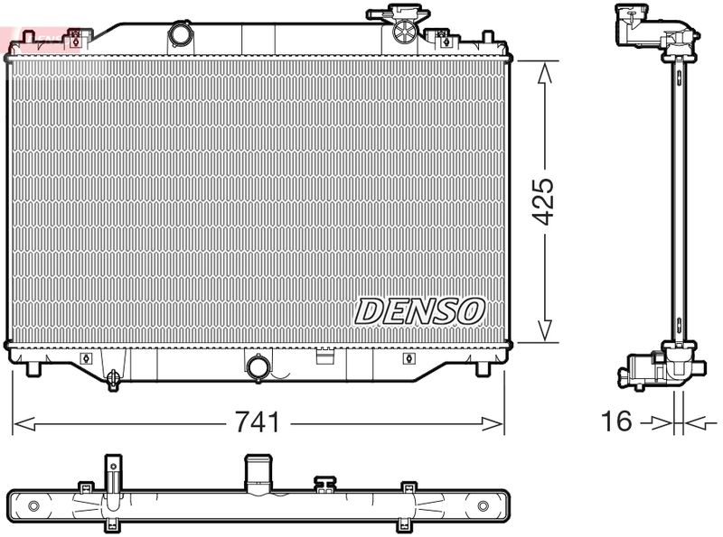 Radiatorius, variklio aušinimas DENSO DRM44053