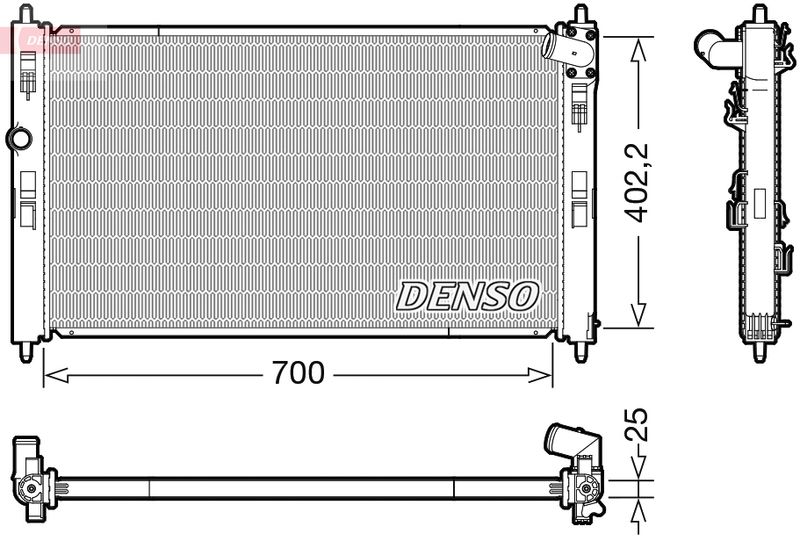 Radiatorius, variklio aušinimas DENSO DRM45053