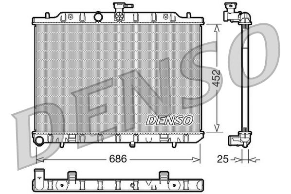 Radiatorius, variklio aušinimas DENSO DRM46007