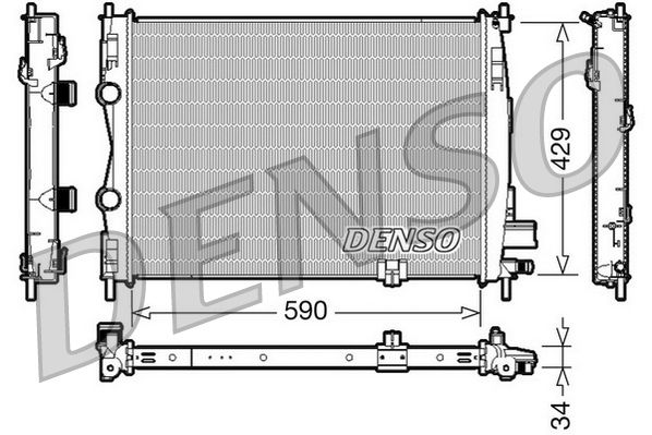 Radiatorius, variklio aušinimas DENSO DRM46018