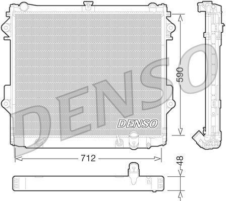 Радіатор, система охолодження двигуна DENSO DRM50074