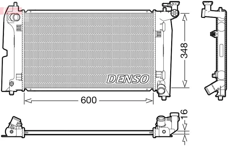 Radiatorius, variklio aušinimas DENSO DRM50110