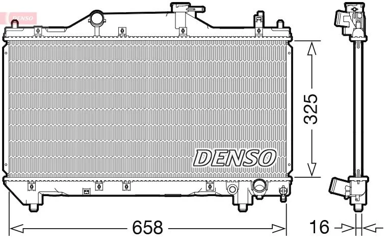Радіатор, система охолодження двигуна DENSO DRM50131