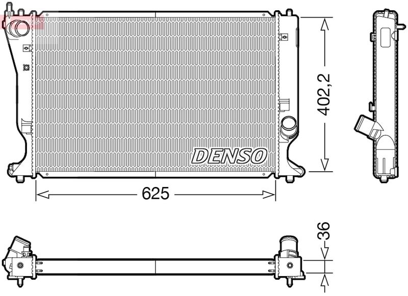 Radiator, engine cooling DENSO DRM50132