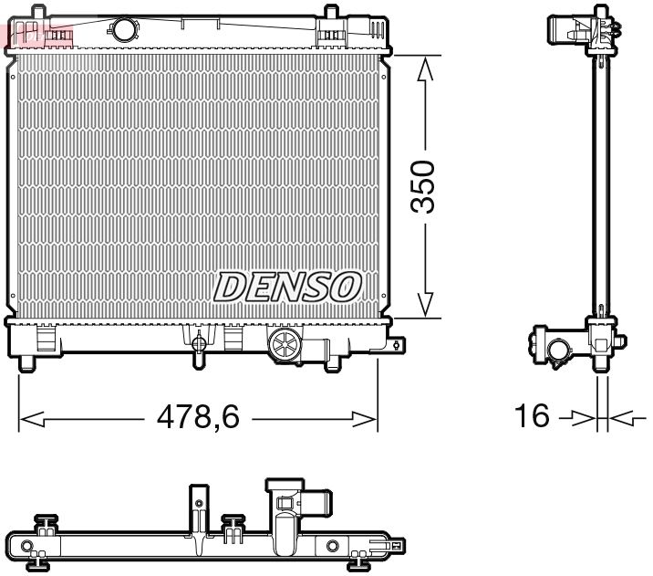 Radiatorius, variklio aušinimas DENSO DRM50137