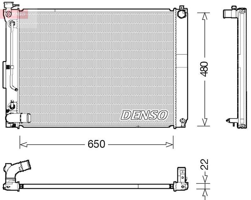 Radiatorius, variklio aušinimas DENSO DRM51012