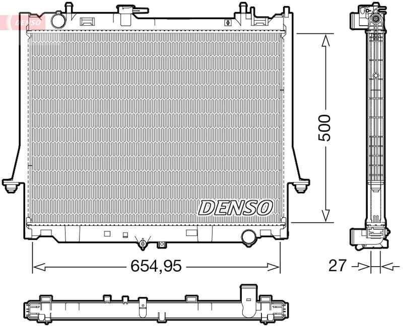 Radiatorius, variklio aušinimas DENSO DRM99014