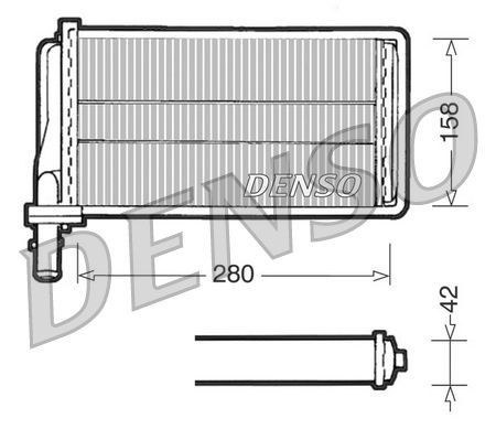 Теплообмінник, система опалення салону DENSO DRR01001