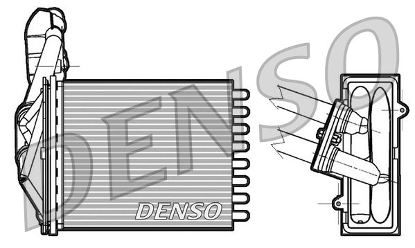 Теплообмінник, система опалення салону DENSO DRR09042