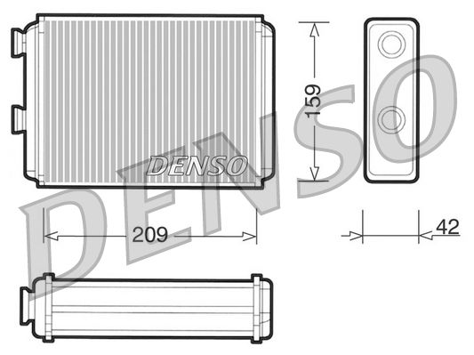 Heat Exchanger, interior heating DENSO DRR09070