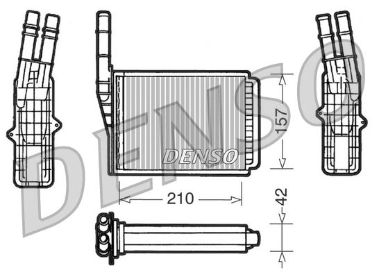 Heat Exchanger, interior heating DENSO DRR23013