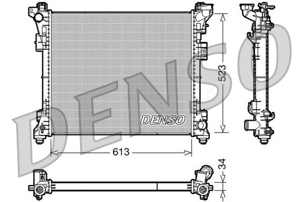 Radiatorius, variklio aušinimas DENSO DRM06006