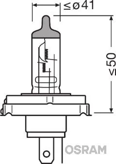 Bulb, high beam headlight ams-OSRAM 64183-01B
