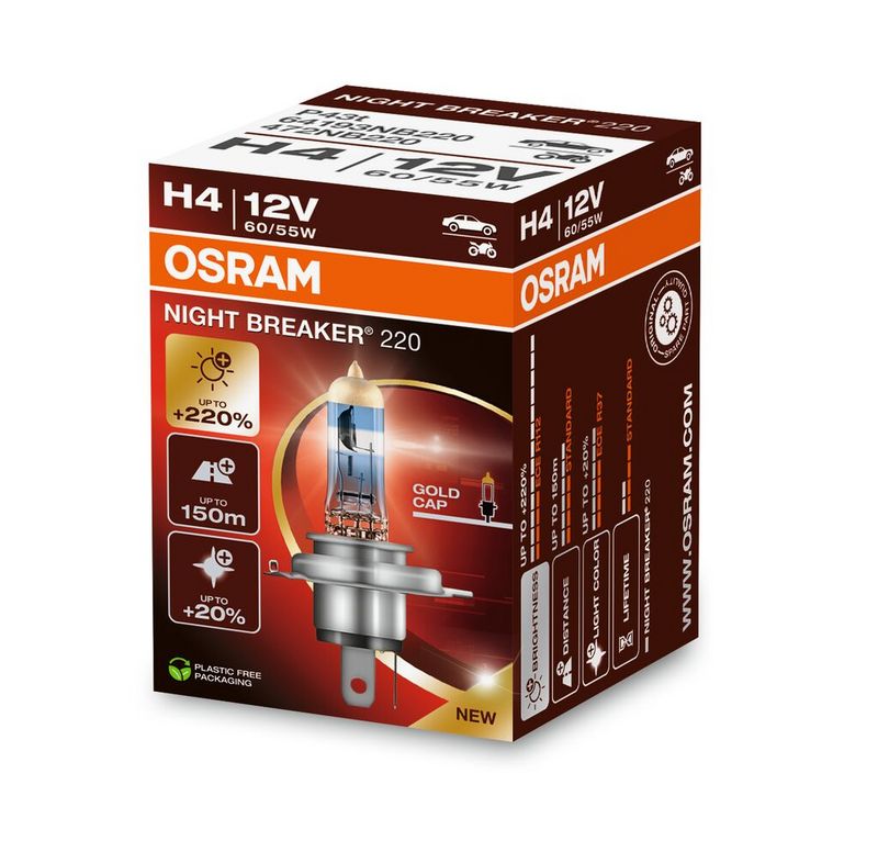 Лампа розжарювання, фара дальнього світла ams-OSRAM 64193NB220