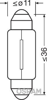 Лампа розжарювання, світильник салону ams-OSRAM 6461