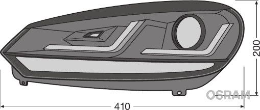 Комплект основних фар ams-OSRAM LEDHL102-BK