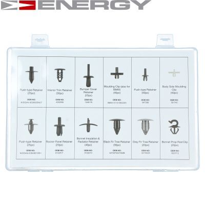 Комплект затискачів, кузов ENERGY NE00774