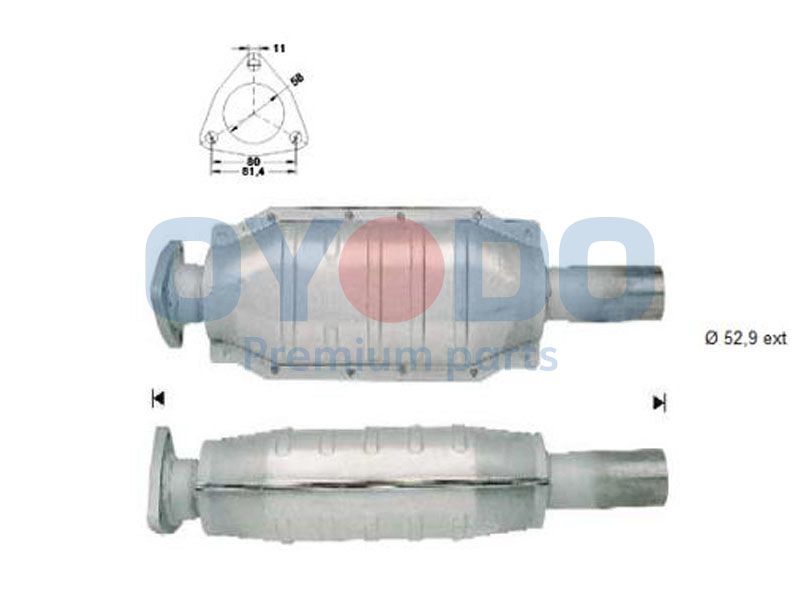 Catalytic Converter Oyodo 10N0119-OYO