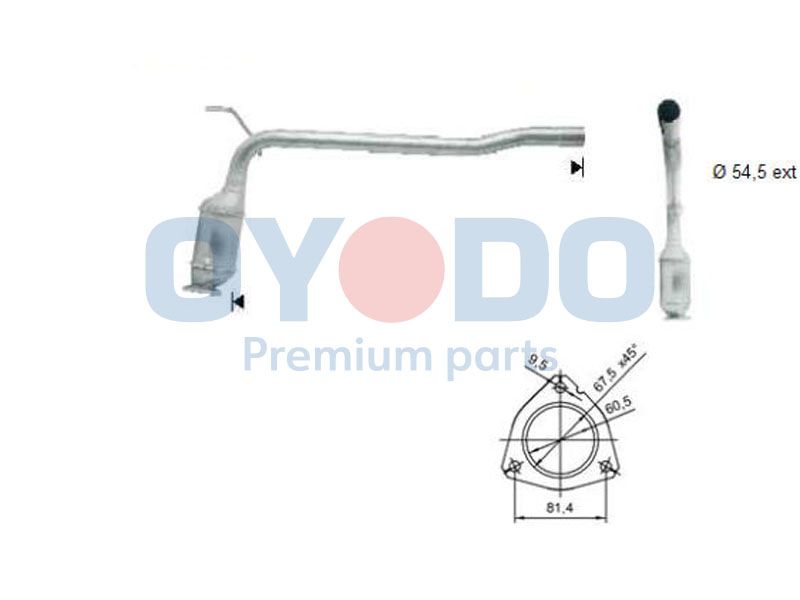 Catalytic Converter Oyodo 20N0008-OYO