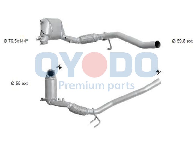 Soot/Particulate Filter, exhaust system Oyodo 20N0029-OYO