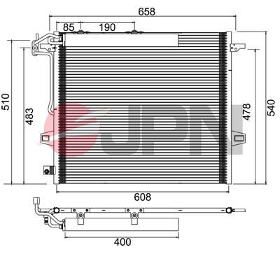 Condenser, air conditioning JPN 60C9103-JPN