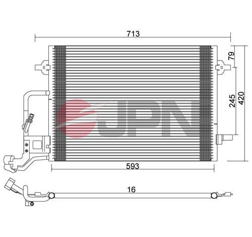 Condenser, air conditioning JPN 60C9137-JPN