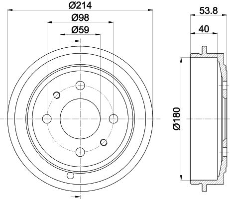 Гальмівний барабан MINTEX MBD023