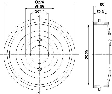 Brake Drum MINTEX MBD030