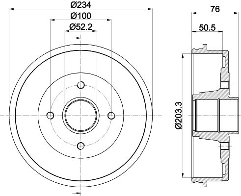 Brake Drum MINTEX MBD044