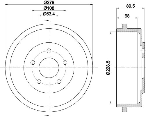 Stabdžių būgnas MINTEX MBD260