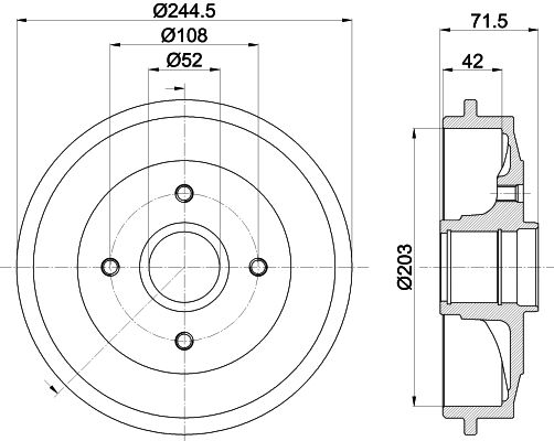 Brake Drum MINTEX MBD304