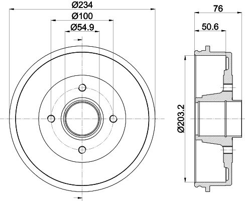 Гальмівний барабан MINTEX MBD308