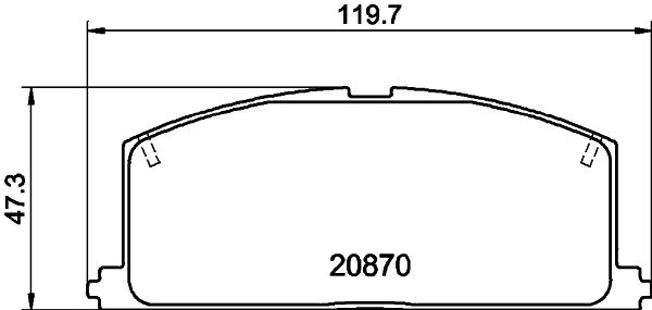 Stabdžių trinkelių rinkinys, diskinis stabdys MINTEX MDB1251