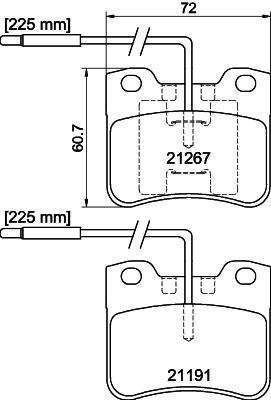 Brake Pad Set, disc brake MINTEX MDB1557