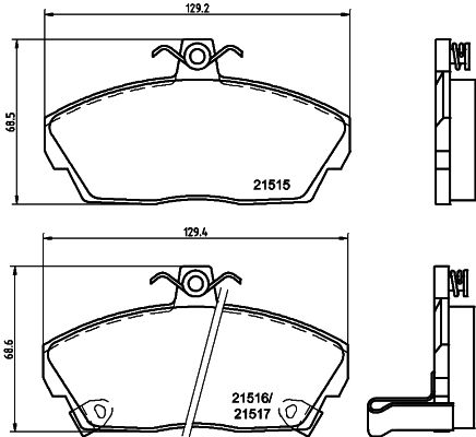 Brake Pad Set, disc brake MINTEX MDB1659