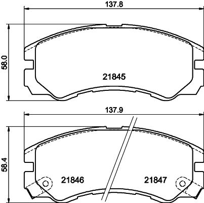 Brake Pad Set, disc brake MINTEX MDB1685