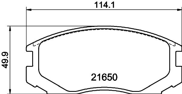 Stabdžių trinkelių rinkinys, diskinis stabdys MINTEX MDB1722