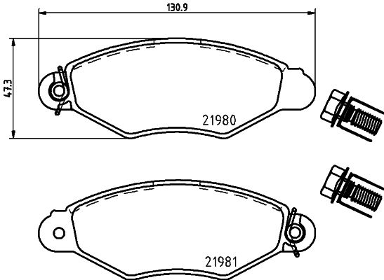 Brake Pad Set, disc brake MINTEX MDB1837