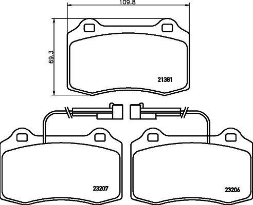 Brake Pad Set, disc brake MINTEX MDB1877