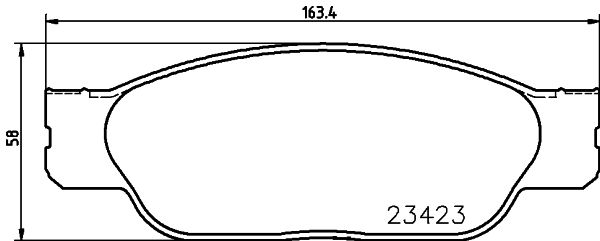 Stabdžių trinkelių rinkinys, diskinis stabdys MINTEX MDB1982