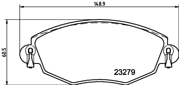 Stabdžių trinkelių rinkinys, diskinis stabdys MINTEX MDB2062