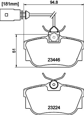 Brake Pad Set, disc brake MINTEX MDB2096