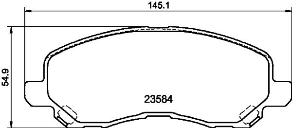 Stabdžių trinkelių rinkinys, diskinis stabdys MINTEX MDB2134