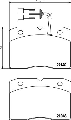 Brake Pad Set, disc brake MINTEX MDB2156