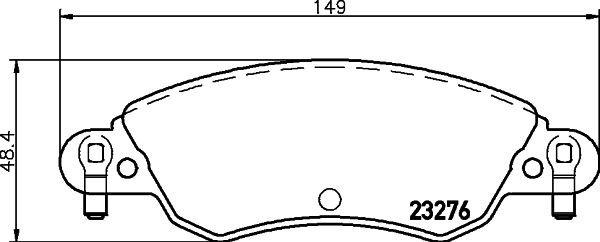 Stabdžių trinkelių rinkinys, diskinis stabdys MINTEX MDB2189